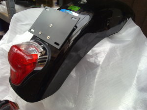 Lay Down Number Plate Bracket from Triumph Custom Parts